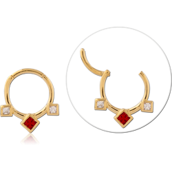 STERLING 925 SILVER GOLD PLATED JEWELED MULTI PURPOSE CLICKER