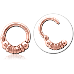 ROSE GOLD PVD COATED SURGICAL STEEL GRADE 316L HINGED SEGMENT CLICKER