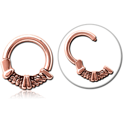 ROSE GOLD PVD COATED SURGICAL STEEL GRADE 316L HINGED SEGMENT CLICKER