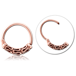 ROSE GOLD PVD COATED SURGICAL STEEL GRADE 316L HINGED SEGMENT CLICKER