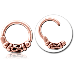 ROSE GOLD PVD COATED SURGICAL STEEL GRADE 316L HINGED SEGMENT CLICKER