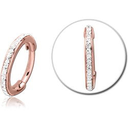 ROSE GOLD PVD COATED SURGICAL STEEL GRADE 316L CRYSTALINE JEWELED MULTI PURPOSE CLICKER