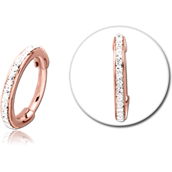 ROSE GOLD PVD COATED SURGICAL STEEL GRADE 316L CRYSTALINE JEWELED MULTI PURPOSE CLICKER