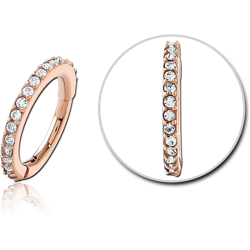ROSE GOLD PVD COATED SURGICAL STEEL GRADE 316L JEWELED MULTI PURPOSE CLICKER