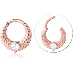 ROSE GOLD PVD COATED SURGICAL STEEL GRADE 316L JEWELED MULTI PURPOSE CLICKER