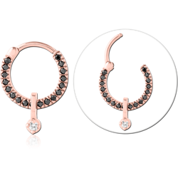 ROSE GOLD PVD COATED SURGICAL STEEL GRADE 316L JEWELED MULTI PURPOSE CLICKER