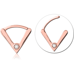 ROSE GOLD PVD COATED SURGICAL STEEL GRADE 316L JEWELED MULTI PURPOSE CLICKER