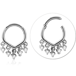 STERLING SILVER 925 RHODIUM COATED JEWELED MULTI PURPOSE CLICKER