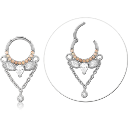 STERLING SILVER 925 RHODIUM COATED JEWELED MULTI PURPOSE CLICKER