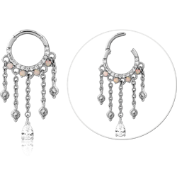 STERLING SILVER 925 RHODIUM COATED JEWELED MULTI PURPOSE CLICKER