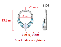 STERLING SILVER 925 RHODIUM COATED JEWELED MULTI PURPOSE CLICKER