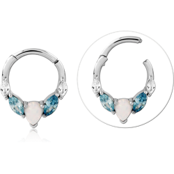 STERLING SILVER 925 RHODIUM COATED JEWELED MULTI PURPOSE CLICKER