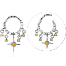 STERLING SILVER 925 RHODIUM COATED JEWELED MULTI PURPOSE CLICKER