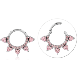 STERLING SILVER 925 RHODIUM COATED JEWELED MULTI PURPOSE CLICKER