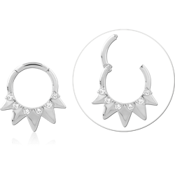 STERLING 925 SILVER RHODIUM PLATED JEWELED MULTI PURPOSE CLICKER