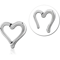 SURGICAL STEEL GRADE 316L HINGED SEGMENT RING CLICKER  - HEART