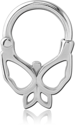 SURGICAL STEEL GRADE 316L HINGED SEGMENT CLICKER BUTTERFLY