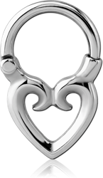 SURGICAL STEEL GRADE 316L HINGED SEGMENT CLICKER HEART