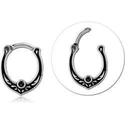 SURGICAL STEEL GRADE 316L JEWELED HINGED SEGMENT RING