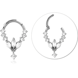 STERLING 925 SILVER JEWELED MULTI PURPOSE CLICKER