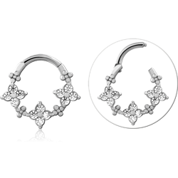 STERLING 925 SILVER JEWELED MULTI PURPOSE CLICKER