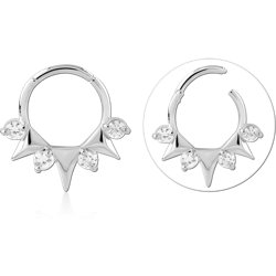 STERLING 925 SILVER JEWELED MULTI PURPOSE CLICKER