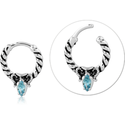 STERLING 925 SILVER JEWELED MULTI PURPOSE CLICKER