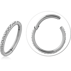 TITANIUM ALLOY BUMPED CUT FACE HINGED SEGMENT RING
