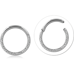 TITANIUM ALLOY BUMPED CUT FACE HINGED SEGMENT RING