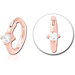 STERILE ROSE GOLD PVD COATED SURGICAL STEEL GRADE 316L JEWELED MULTI PURPOSE CLICKER