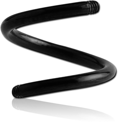 BLACK PVD COATED SURGICAL STEEL GRADE 316L MICRO BODY SPIRAL PIN