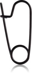 BLACK PVD COATED SURGICAL STEEL GRADE 316L SAFETY PIN