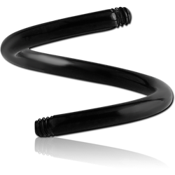BLACK PVD COATED SURGICAL STEEL GRADE 316L BODY SPIRAL PIN