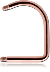 ROSE GOLD PVD COATED SURGICAL STEEL GRADE 316L MICRO LIP HOOP PIN