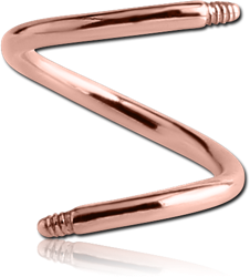ROSE GOLD PVD COATED SURGICAL STEEL GRADE 316L MICRO BODY SPIRAL PIN