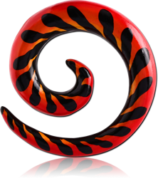 HAND PAINTED ORGANIC WOOD SPIRAL