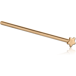 14 KARAT GOLD YELLOW STRAIGHT STAR NOSE STUD