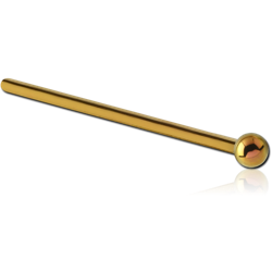 ANODISED SURGICAL STEEL GRADE 316L STRAIGHT BALL NOSE STUD 19MM