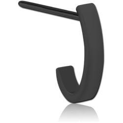 BLACK PVD COATED SURGICAL STEEL GRADE 316L STRAIGHT WRAP AROUND NOSE STUD