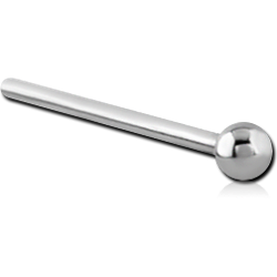 SURGICAL STEEL GRADE 316L STRAIGHT BALL NOSE STUD 15MM