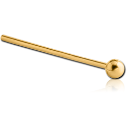 GOLD PLATED STERLING 925 SILVER STRAIGHT NOSE STUD