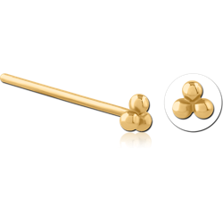 GOLD PVD COATED SURGICAL STEEL GRADE 316L STRAIGHT