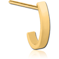 GOLD PVD COATED SURGICAL STEEL GRADE 316L STRAIGHT WRAP AROUND NOSE STUD