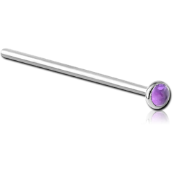 SURGICAL STEEL GRADE 316L SEMI PRECIOUS COBOCHON STRAIGHT NOSE STUD