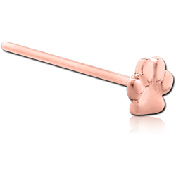 ROSE GOLD PVD COATED SURGICAL STEEL GRADE 316L STRAIGHT NOSE STUD - PAW