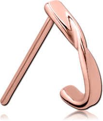 ROSE GOLD PVD COATED SURGICAL STEEL GRADE 316L STRAIGHT WRAP AROUND NOSE STUD