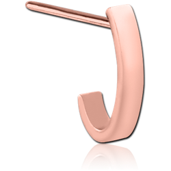 ROSE GOLD PVD COATED SURGICAL STEEL GRADE 316L STRAIGHT WRAP AROUND NOSE STUD