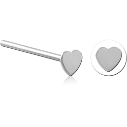 STERLING SILVER 925 RHODIUM COATED STRAIGHT NOSE STUD