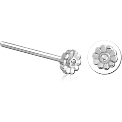 SURGICAL STEEL GRADE 316L STRAIGHT JEWELED NOSE STUD