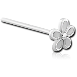 SURGICAL STEEL GRADE 316L STRAIGHT NOSE STUD - FLOWER